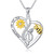 HOOHWE Sunflower Bee Necklace for Women, 925 Sterling Silver You are My Sunshine Cute Flower Heart Pendant Necklace Musical Note Sunflower Jewelry Gifts for Women for Her HOOHWE Sunflower Bee Necklace for Women, 925 Sterling Silver You are My Sunshine Cute Flower Heart Pendant Necklace Musical Note Sunflower Jewelry Gifts for Women for Her