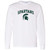AL03 - Michigan State Spartans Arch Logo Long Sleeve - Small - White