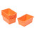 ECR4Kids Scoop Front Storage Bin, Multipurpose Organization, Orange, 5-Piece