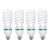 LimoStudio (4 Pack) 45W CFL Light Bulb, Compact Fluorescent Lighting Full Spectrum Photo Bulb, Daylight Pure White, 6500K, 2100LM, E26, E27, AGG117