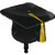 Creative Converting 328317 Black Graduation Cap Mylar Balloon, 16 x 22.5,