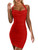 DAAWENXI Women's Sexy Halter Backless Night Out Empire Summer Mini Clubwear Dress Red