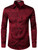 ZEROYAA Men's Hipster Slim Fit Long Sleeve Gothic Jacquard Button Up Dress Shirts for Party Prom ZLCL32-Burgundy Medium