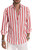 JMIERR Men's Old Money Aesthetic Cotton Linen Shirts Casual Stylish Long Sleeve Button-Up Vertical Striped Dress Shirts Summer Beach Shirt for Men,US 46(XL),Red and White Stripe