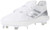 adidas Women's FV9038 Baseball Shoe, Footwear White/Silver Metallic/Grey One, 5