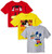 Disney Little Boys' Toddler Mickey Mouse 3-Pack T-Shirts, Assorted, 4T