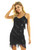 iiniim Women's Spaghetti Strap Sequin Fringe Dance Costume 1920s Flapper Dress Cocktail Party Dress Dancewear Black One Size