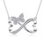 URONE Infinity Butterfly Necklace 925 Sterling Silver Heart Infinity Love Pendant Jewelry Gift for Women