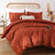 YIRDDEO Terracotta Comforter Full Size 3Pcs, Boho Comforter Set Full Burnt Orange Bedding Sets Queen, Vertical Tufted Comforter, Lightweight Neutral Boho Bed Set (1 Comforter, 2 Pillowcases)