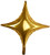Qualatex Foil Balloon 022917 Starpoint - Metallic Gold, 20",