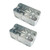 Qlvily 12 Packs 4x2 Inch Metal Electrical Box, Single Gang Electrical Box, Ten 1/2 Inch Knockouts, Raised Ground, 13 Cu. in. Capacity, 1-7/8" Deep, Junction Box Metal, Galvanized Steel