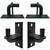 4 Pack Wall Mount Gate Hinges, Heavy Duty Farm Gate Hinges, Chain Link Fence Gate Hinges Fence Post Chain Link Gate Hinge with 5/8 Hinge Pin (Screws Not Included) Black