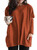 Eytino Womens Plus Size Long Sleeve Shirts Round Neck Casual Sweatershirts Oversized Tunic Tops with Pockets,1X Orange