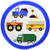 Creative Converting Traffic Jam Cake/Dessert Plates Party Supplies, Multicolor