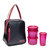Tupperware Plastic Elegant Lunch Set for Women (Pink)