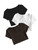 SweatyRocks Women's Short Sleeve Scoop Neck Crop Tee Basic Fitted Plain Crop T Shirt Top Pack of 3 Black White Brown L