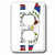 3dRose lsp_55482_6"The Flag Outline map and Name of The Country of Belize" 2 Plug Outlet Cover