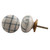 Indian Shelf 8 Pieces Kitchen Door Knobs | Floral Modern Knobs for Cabinets | Grey Knobs for Drawers | Ceramic Farmhouse Dresser Knobs | Pull Knobs for Cabinets and Drawers | One Hole Cabinet Pulls