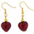 GlassOfVenice Murano Glass Heart Earrings - Ruby Red