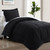 Aisbo Reversible Comforter Set Twin - Fluffy 2-Pieces Comforter Set Soft and Lightweight, Black and White All Season Down Alternative Comforter for Twin Size Bed with 1 Reversible Pillow Shams