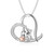 MEIDERBO Dog Necklace for Women 925 Sterling Silver Heart Dog Pendant Necklace Jewelry Gifts for Women Dog Lovers