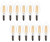 Bulbright LED Candelabra Bulb, Dimmable B11 2W LED Filament Candle Bulb, E12 Base, Warm White 2700K, LED Light Bulb 20W Equivalent, 110-120VAC, 12 Pack (Transparent Glass, 2 Watt)