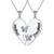 DAOCHONG S925 Sterling Silver Daughter Mother Mom Mama Heart Pendant Necklace Set for 2 Jewelry Matching