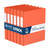 Premium Economy 1-Inch Binder, 3-Ring Binder for School, Office, or Home, Colored Binder Notebook, Pack of 6, D Ring, Orange