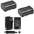 UltraPro NP-FV50 Lithium-Ion Battery 2-Pack Bundle with Compact Rapid Travel Charger for Select Sony Cameras Including HDR-XR150, HDR-XR160, HDR-XR260V, HDR-XR350, and HDR-XR550