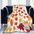 Fall Orange Leaves Throw Blanket Soft Travel Blanket Lightweight Outdoor Blankets Warm Leaves Blanket All Seasons Fluffy Flannel Blanket for Sofa Couch Bed (80"x60")