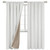 BGment Off White Blackout Curtains 84 Inch Length for Bedroom, 2 Panels Set Room Darkening Curtains Linen Textured Thermal Insulated Drapes for Living Room, 52 Inch Wide Each Panel