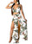 EOSIEDUR Women's Bohemian Floral Printed V Neck Crop Cami Top Split Beach Party Maxi Dress, Floral White, Large