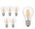 Bulbright Dimmable LED Edison Bulb 6W 2700K Warm White, LED Filament Bulb, 550LM 60W Incandescent Equivalent Vintage A60 / A19, E26 Medium Base Clear Glass (Pack of 6, 6 Watt)