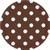Chocolate Brown Dots Round Plates | 8 Ct. | 9"