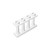 Gobricks GDS-789 Fence 1X4X2 W. 4 KNOBS@1 x4x2 Fence Compatible with Lego 15332 All Major Brick Brands Toys,Building Blocks,Technical Parts,Assembles DIY (1 White(090),200 PCS)