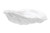 Creative Co-op White Ceramic Shaped Shell Dish,
