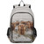 Glaphy Red Brown Scottish Highlander Cow Backpack Lightweight Laptop Backpack School Bag Student Travel Daypack with Reflective Stripes