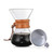 Baugger Pour Maker, Pour Over Coffee Maker 14oz Paperless Glass Carafe with Stainless Steel Filter Reusable Glass Coffee Pot Manual Coffee Dripper Brewer Hand Drip with Wood Sleeve