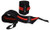 ProsourceFit Pair of Barbell Weight Lifting Wrist Wraps Support with Thumb Loop, Red, One Size