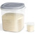 Uppetly Large Airtight Food Storage Container Bin, 20-lb Dry Food Rice Container with Lid-Lock Handle and Measuring Cup. Cereal, Flour Dog Cat Pet Food Containers Grey