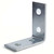 6-Pack L Shaped Connector Bracket for All 1-5/8" Strut Channel, 1/2" Bolt, 90 Degree Angle, 4 Hole, Thickness 1/5'', Width 1-1/2", Steel Electrogalvanized