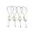 100pcs Anti-Tamper Proof Security Cable Seals Disposable Self-Locking Padlock Shipping Security Tags Numbered Pull-Tite Leadseals (White)