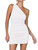 LYANER Women's Sexy One Shoulder Ruched Sleeveless Bodycon Mini Short Dress White X-Small