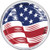 Creative Converting 335446 Shining Flag 4th of July Dessert Plates, 7", Red,White and Blue