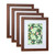 DEKWINN 8x10 Picture Frame Set of 4 Made of Solid Wood Photo Frame with Real Glass for Pictures 5x7 with Mat or 8x10 Without Mat, Wall Gallery or Tabletop display Picture Frames, Dark Brown