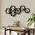 CADUKE Hexagonal Floating Shelves Set of 6 Hexagon Sheves Wall Mount Wood Storage Honeycomb Shelf Farmhouse Wall Decor Shelves for Bedroom Living Room, Black