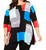 Alfani Womens Printed Tunic Blouse, Multicoloured, 1X Black