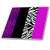 3dRose ct_35434_1 Purple Black and White Animal Print-Leopard and Zebra-Ceramic Tile, 4-Inch