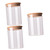 NOLITOY 3pcs Storage Jars Glass Grains Canister Glass Storage Container Food Storage Containers Spices Seal Canister Sealed Canisters Glass Candy Jars Glass Jar Tea Pot Coffee Beans Wooden NOLITOY 3pcs Storage Jars Glass Grains Canister Glass Storage Container Food Storage Containers Spices Seal Canister Sealed Canisters Glass Candy Jars Glass Jar Tea Pot Coffee Beans Wooden