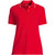 Lands' End Womens Plus Short Sleeve Mesh Polo Compass Red/White Plus 1x